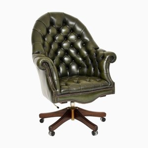 Viktorianischer Vintage Schreibtisch aus Leder, 1960