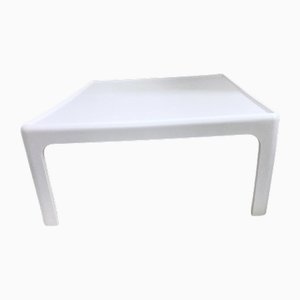 Large Space Age Coffee Table in White Plastic by Peter Ghyczy, 1970s