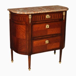 Small Antique Napoleon III French Dresser with Marble Top, 1880
