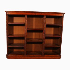 Large Open Bookcase in Oak, 1800s