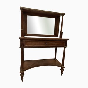 Louis XVI Style Credenza in Mahogany and Veneer, 1800s