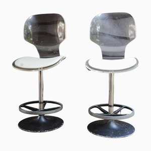 Postmoderne Barhocker aus Acrylglas & Stahl von Hill Manufacturing, USA, 1960er, 2er Set
