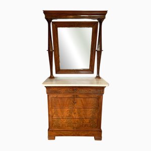 Louis Philippe Frisiertisch aus Mahagoni & Furnier, 1800er