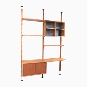 Mensole Cado autoportante in teak di Poul Cadovius, anni '60, set di 9