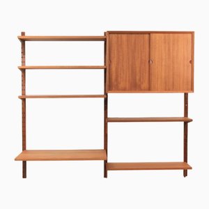 Two-Strip Cado Wall Shelf in Teak by Poul Cadovius, 1960s, Set of 10