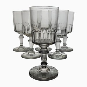 Antique Wine Glasses, 1890s, Set of 6