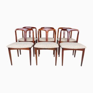 Sedie da pranzo di Johannes Andersen per Uldum Møbelfabrik, Danimarca, set di 6