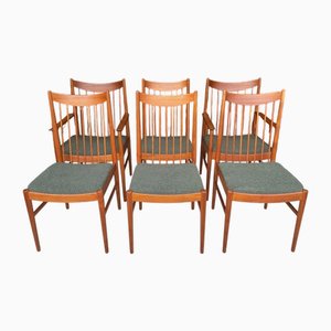 Sedie da pranzo vintage in teak di Arne Vodder per Sibast, Danimarca, 1960, set di 6
