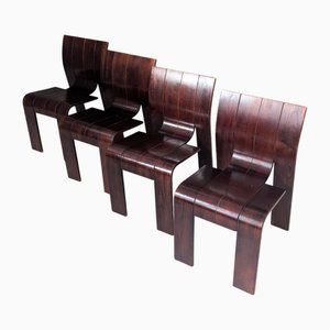 Strip Dining Chairs by Gijs Bakker for Castelijn, 1970s, Set of 4