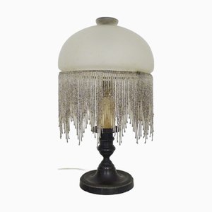 Table Lamp with Silver Metal Base, 1950s