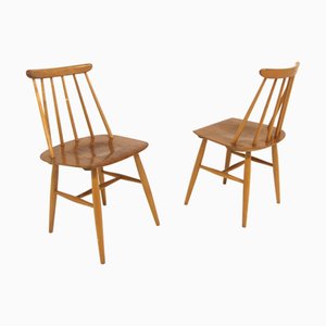 Sillas Fanett escandinavas vintage de Ilmari Tapiovaara para Edsby Verken, 1960. Juego de 2