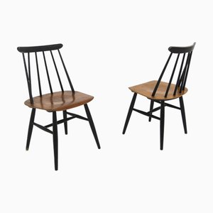 Vintage Scandinavian Fanett Chairs by Ilmari Tapiovaara for Edsby Verken, 1960s, Set of 2