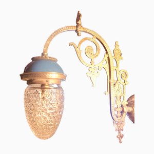 Vintage French Brass Wall Light, 1920s