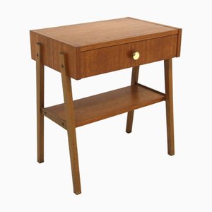 Scandinavian Teak Bedside Table, 1960
