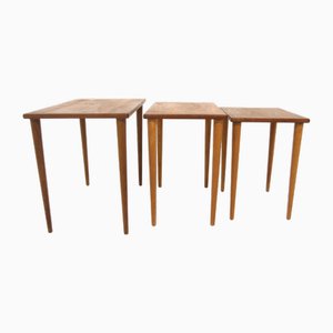 Skandinavische Satztische aus Teak, 1960, 2er Set
