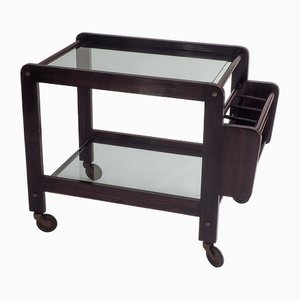 Art Deco Bar Cart on Wheels, 1940s