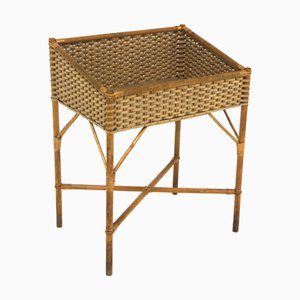 Scandinavian Indoor Rattan Planter, 1950