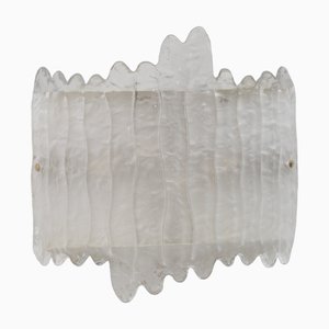 Appliques Murales Glacier Moderne en Verre de Murano et Laiton, Italie, 2000s, Set de 2