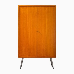 Mid-Century Teak and Chrome Steel Wardrobe by Franz Meyer Möbel, Germany, 1960s