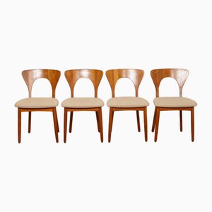 Sedie da pranzo Peter in teak di Niels Koefoed per Koefoeds Hornslet, set di 4