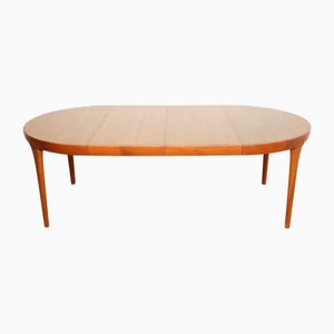 Vintage Round Dining Table in Teak, 1950s