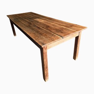 Large Antique French Oak Dining Table, Early 1900s