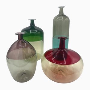 Bolle Series Bottles by Tapio Wirkkala for Venini, 1980s, Set of 4
