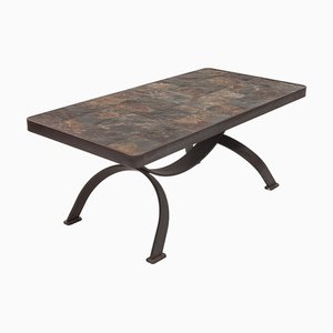 Brutalist Coffee Table by Jacques Adnet, 1950s