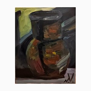 Natalia Vypritskaia, Vase, Öl auf Leinwand