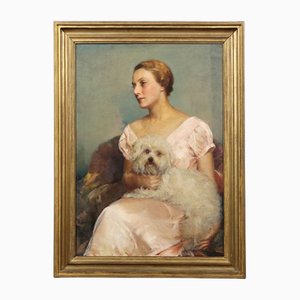 Géza Kövesdy, Portrait, Oil on Canvas, Framed