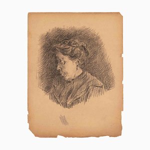 Emile Rouff, Ritratto, Disegno a matita, metà del XX secolo