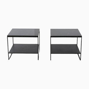 Tavolini in marmo attribuiti a Minotti, set di 2