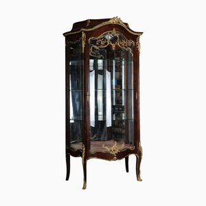 Französische Louis XV Napoleon III Vitrine mit Vergoldeter Bronze, Paris, 1890er