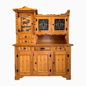 Swiss Pine Cupboard with Bull's Eye Glass