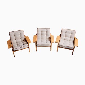 Vintage Lounge Chairs by Yngve Ekström for Swedese, 1960s, Set of 3