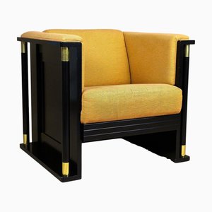 Sedia Art Nouveau nera di Josef Hoffmann, 1910