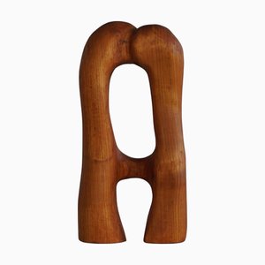Danish Decorative Wooden Love Sculpture by Ole Wettergren, 2000s
