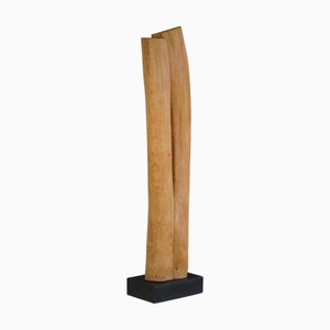 Escultura Joy danesa grande de madera de Ole Wettergren, años 80