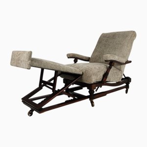 English Reclining Library Chair, 1860s