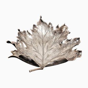 Ahornblatt Schale aus Sterling Silber von Buccellati, Italien, 1970er