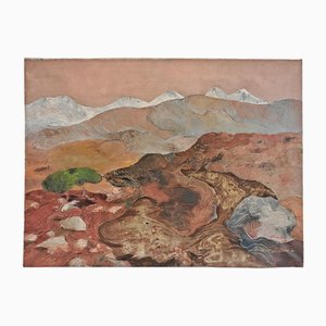 Radislav Trkulja, Cyprus Landscape, Oil on Canvas, 1968