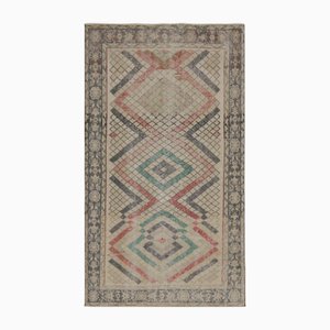 Vintage Runner in Beige Multicolor Geometric Pattern by Rug&Kilim
