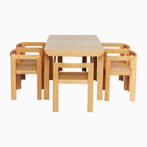 Set da pranzo Samara di Derk Jan De Vries per Maisa Di Seveso Milano, anni '70, set di 7