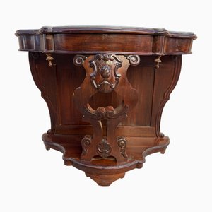Table Console Antique avec Marbre Gris, 1890s