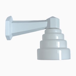 Applique da bagno Art Déco in porcellana, anni '30