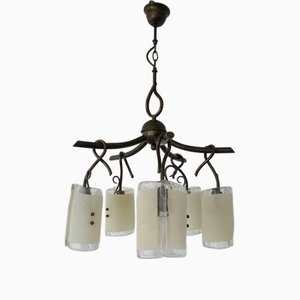 Brutalist Murano Glass Chandelier from Paul Neuhaus, Germany, 1980s