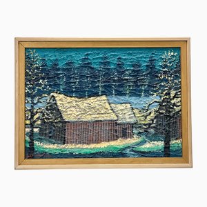 Erik Håfström, Composition, 1958, Large Oil Painting on Panel