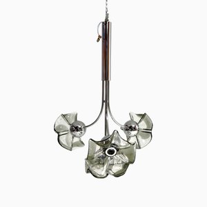 Lampadario vintage in vetro di Murano, anni '70
