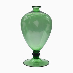 Veronese Green Murano Glass Vase from Barovier & Toso, Italy, 1980s