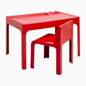 Vintage Schreibtisch & Stuhl Set von Marc Berthier für Roche Bobois, 1967, 2er Set